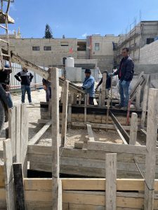 Cement Pouring Holy Family Hospital of Bethlehem Foundation