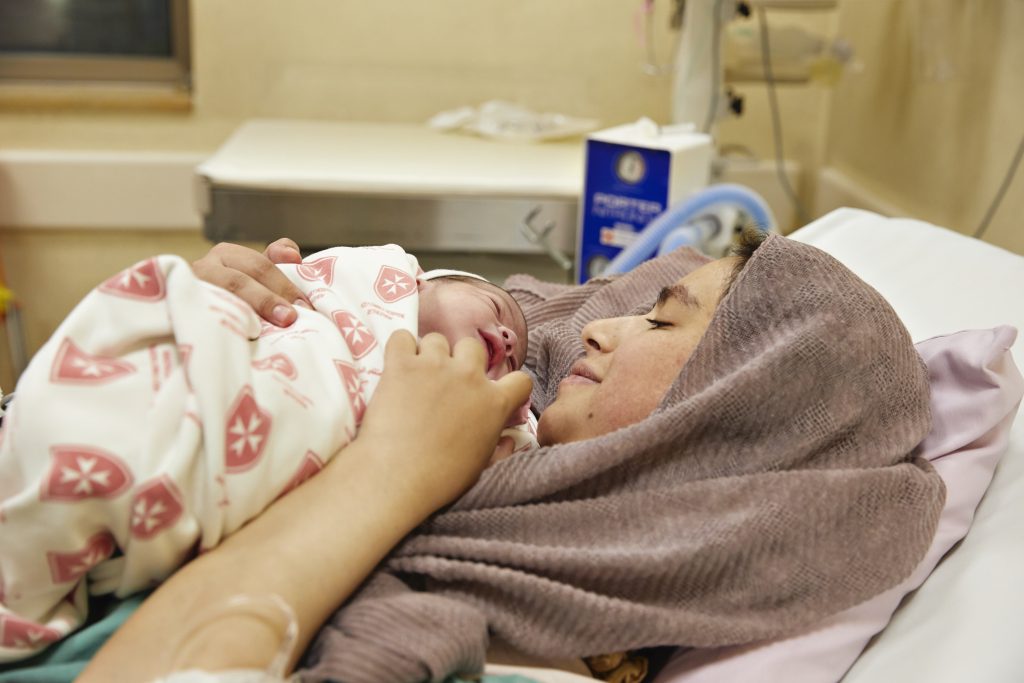 mom with baby